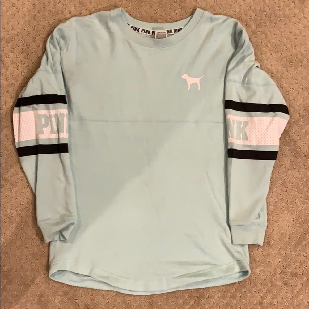 Victoria’s Secret PINK long teal sweatshirt